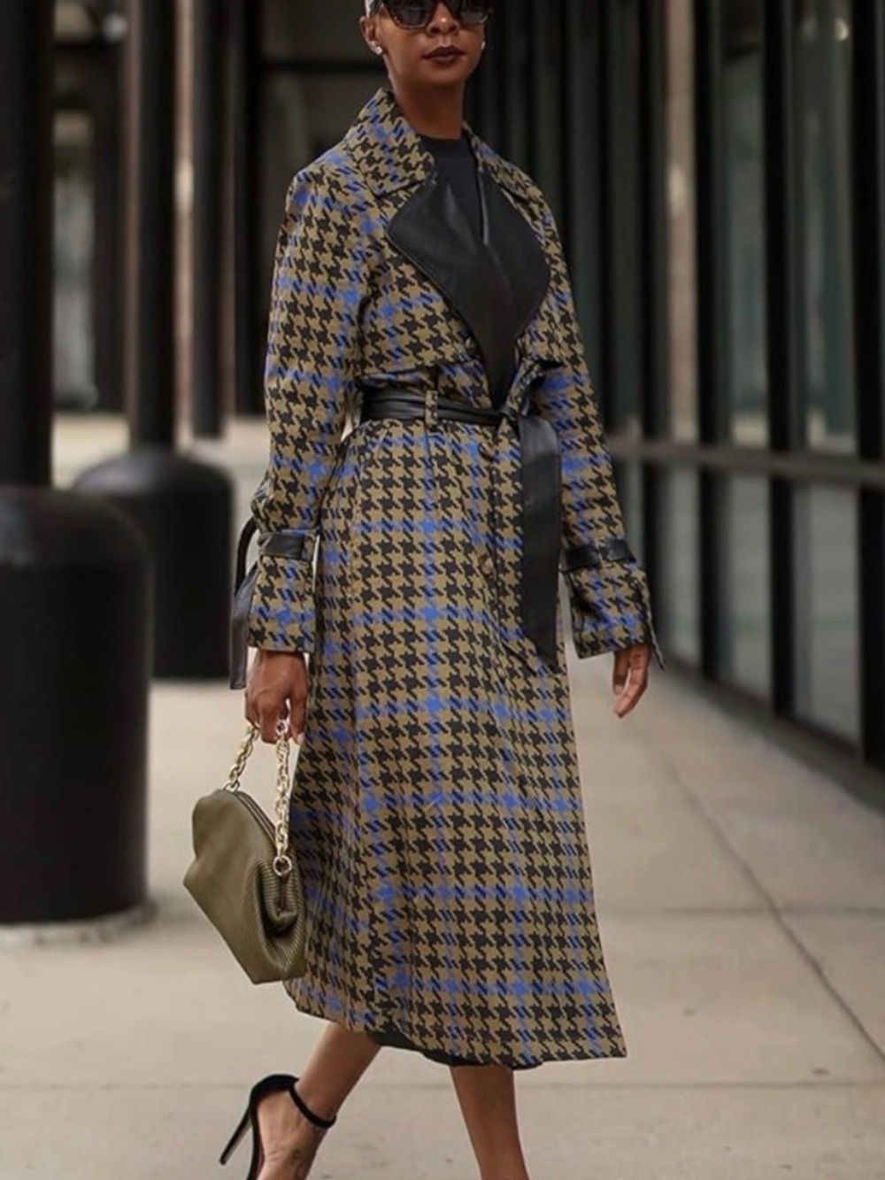 The Drop signedblake Martini Olive Plaid Houndstooth PayywrnesTrench Coat